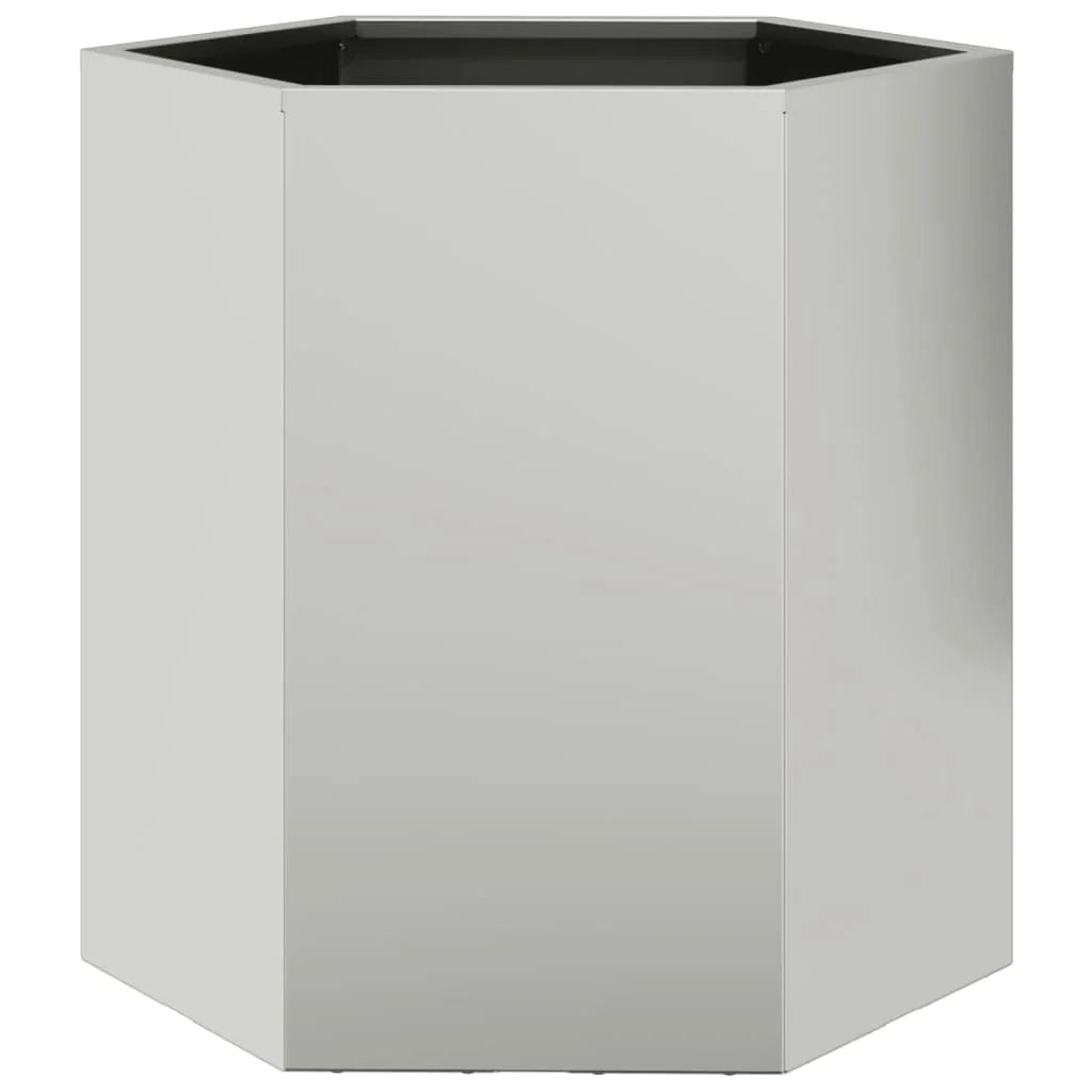 Fioriera aiuola rialzata fioriera aiuola giardino terrazza set da 2 esagonale 46 x 40 x 45 cm acciaio corten marrone 02_0039075