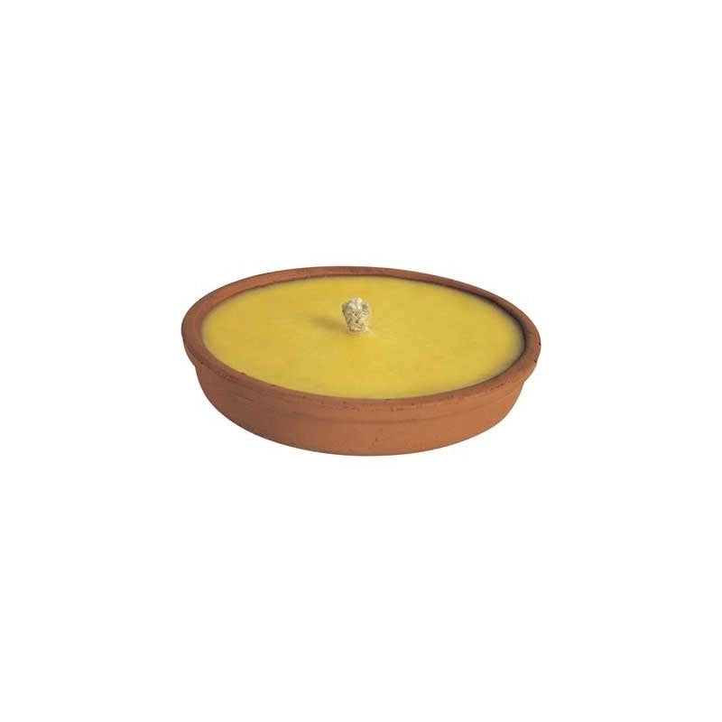 FIACCOLA ALLA CITRONELLA IN TERRACOTTA Ø cm 14x4h