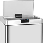KITCHEN MOVE Coperchio della Spazzatura Automatico Rettangolare Modello Daytona 60L Cromo, ABS, Inox, 42.3x27xH8cm