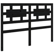 Testiera | Testata per Letto Nera 125,5x4x100cm in Legno Massello di Pino