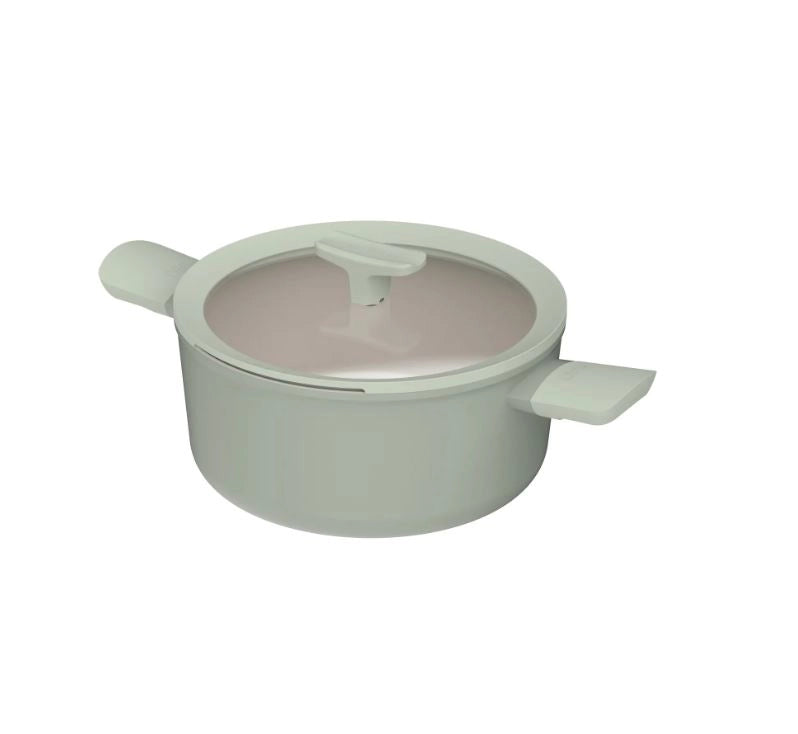 Casseruola antiaderente con coperchio balance sage verde salvia 24x11,50 cm