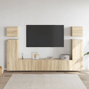 Set di Mobili Porta TV 8 pz Rovere Sonoma in Legno Multistrato 3079020