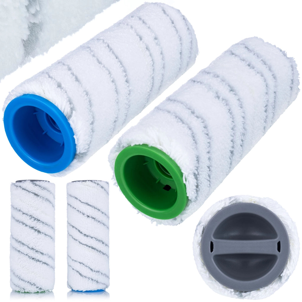 Set di Rulli di Ricambio per Mop Elettrico compatibile con Kärcher FC3 FC5 FC7 FC8 EWM2 – Microfibra Resistente