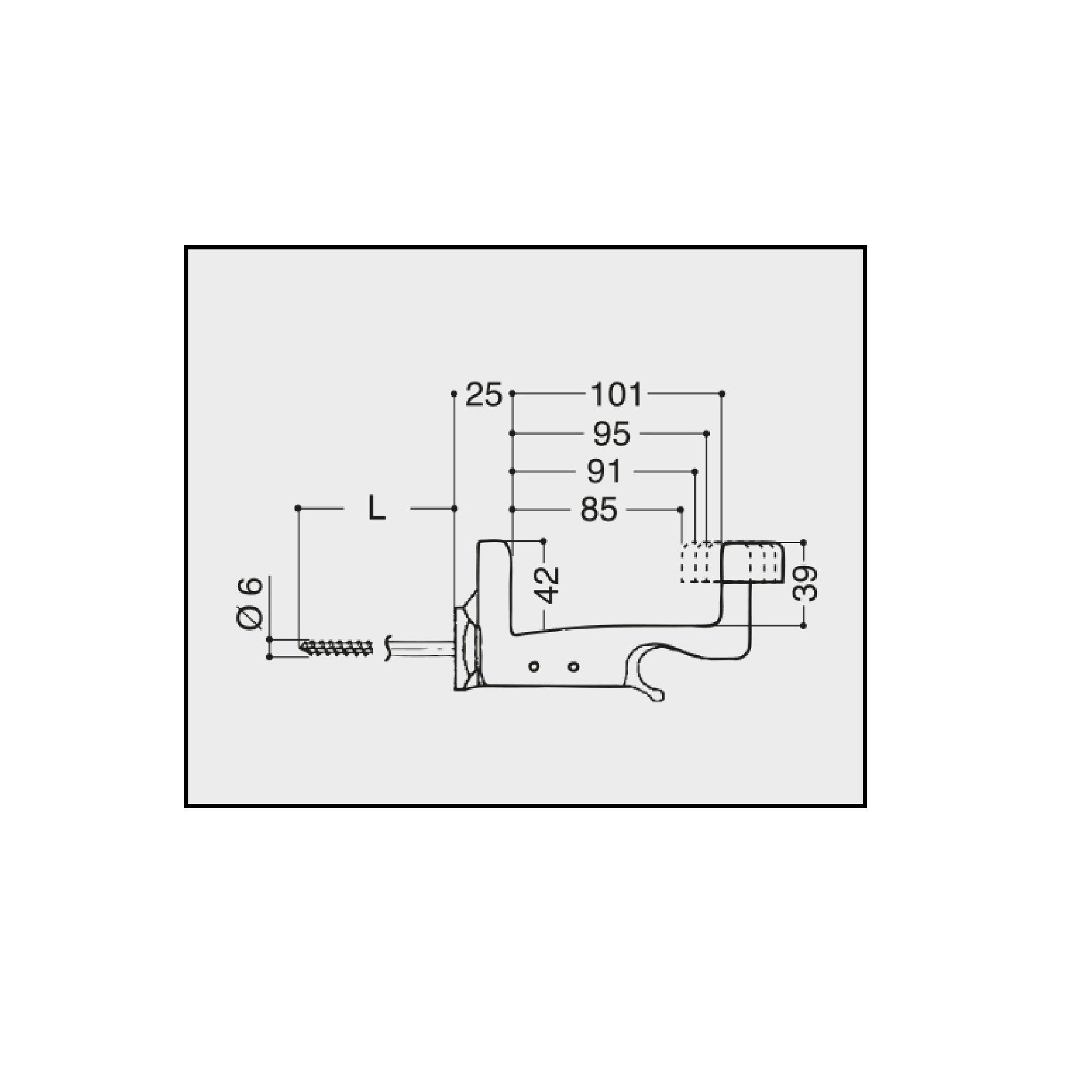 Super midi Grillo fermapersiane Fermo imposta automatico regolabile vite 70 mm