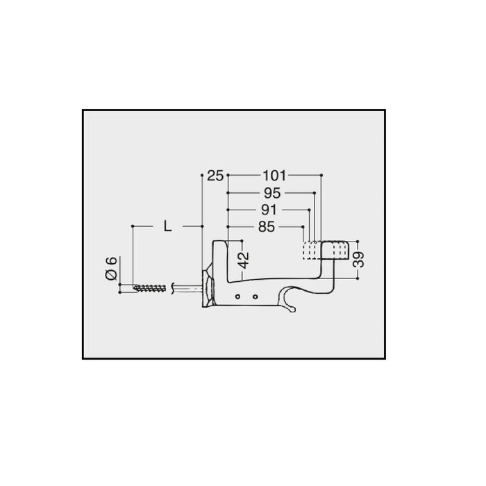 Super midi Grillo fermapersiane Fermo imposta automatico regolabile vite 70 mm