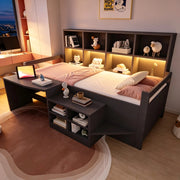 letto singolo legno grigio 90 x 200 cm