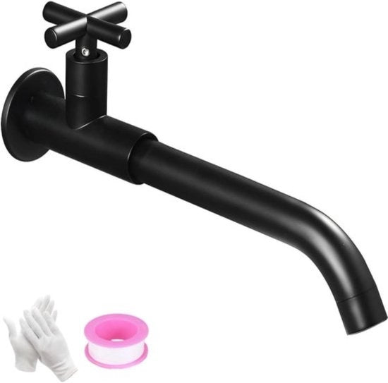 Wandkraan Stile con Rotazione 360° e Maniglia a Croce per Cucina e Bagno