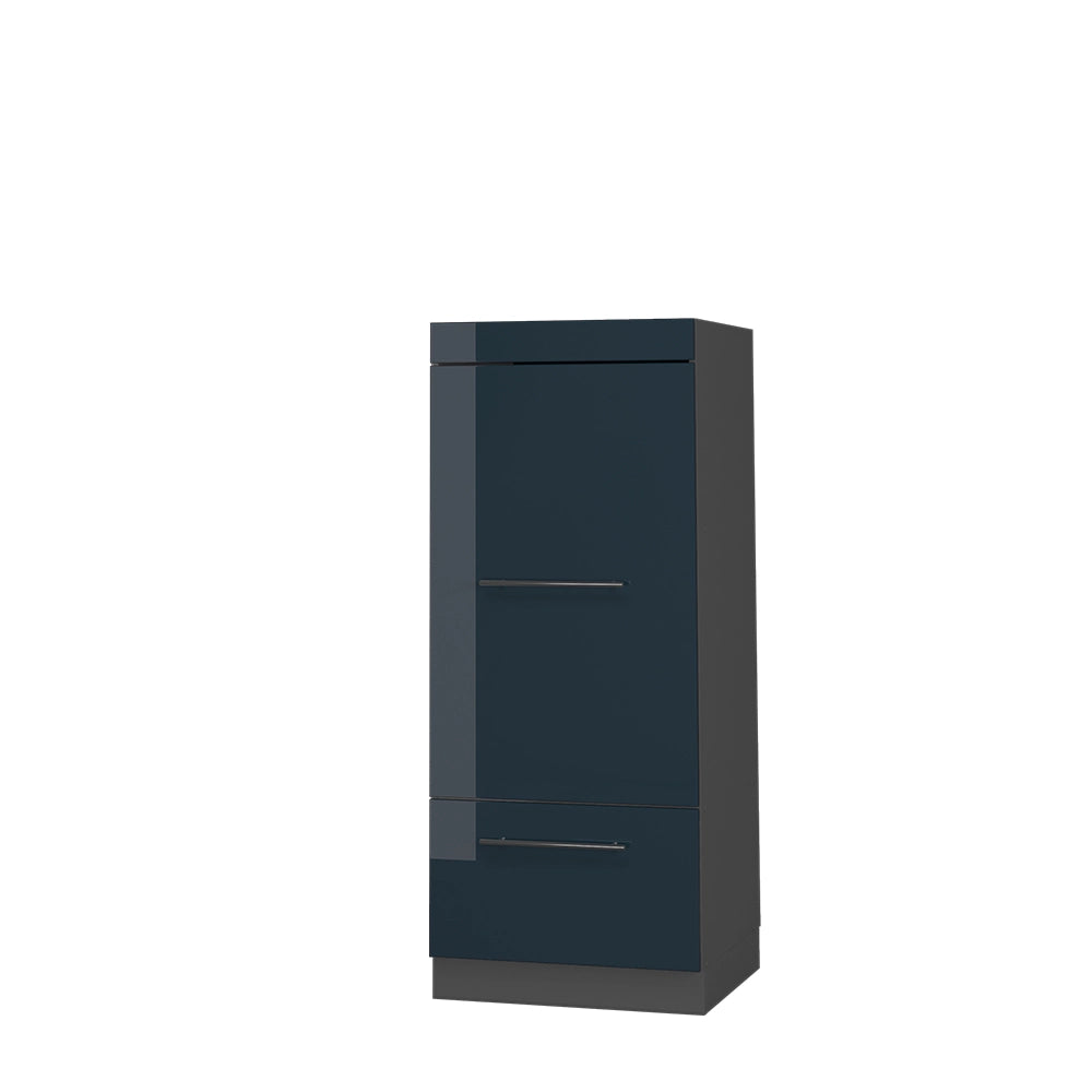 Vicco Set mobili bagno Blu scuro lucido 60 cm