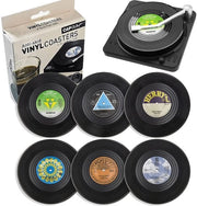 Set di 6 supporti per dischi in vinile retro, supporti in gomma antiscivolo, supporti per tazza e caffè isolati e rotondi, protezione per tavolo, prevene il ribaltamento del contenitore