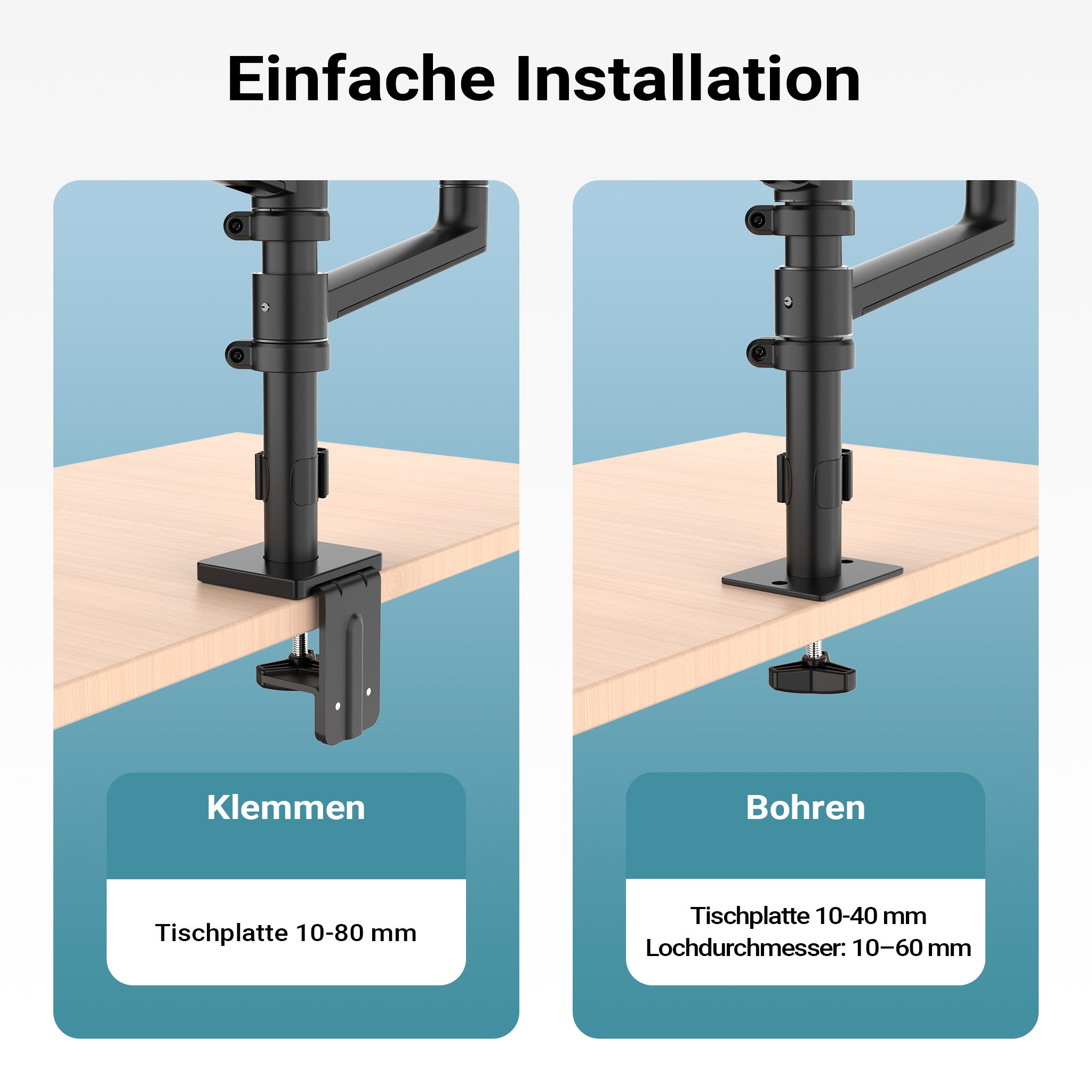 Supporto da tavolo 4in1 con 1 asta per microfono + 3 bracci articolati per accessori, con morsetto e ring light a 3 modalità, staffa per fotocamera per dirette e live
