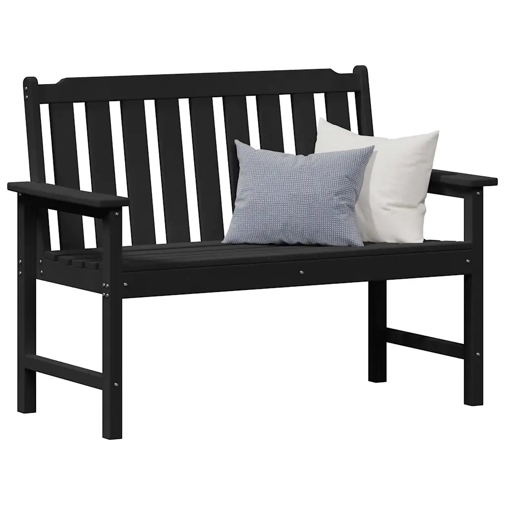 Panchina da Giardino | Panca da Giardino Nero 120 x 59 x 88 cm HDPE