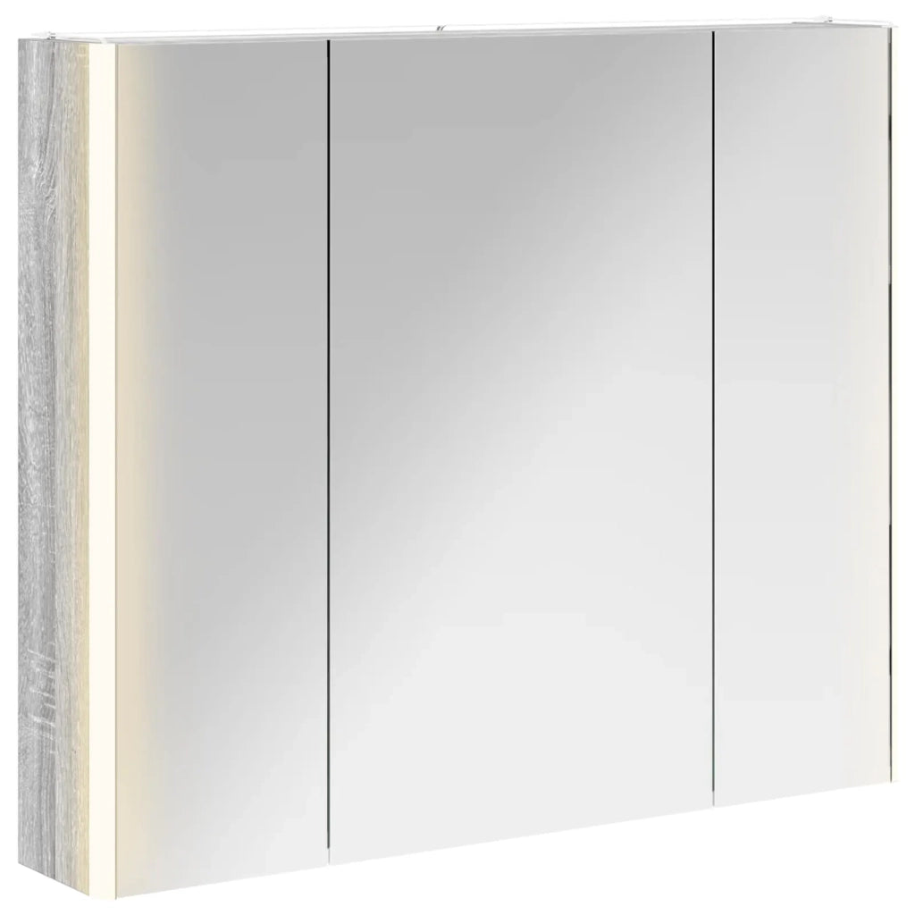 Mobiletto per specchio da bagno Grigio Sonoma 889268