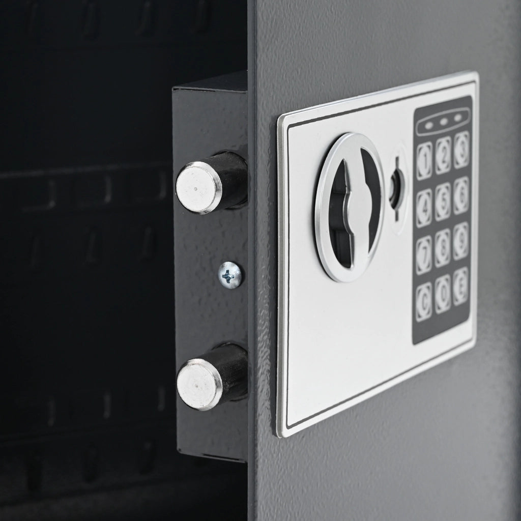 Casseforte con tastiera Grigio gunmetal Acciaio, Cromo Media