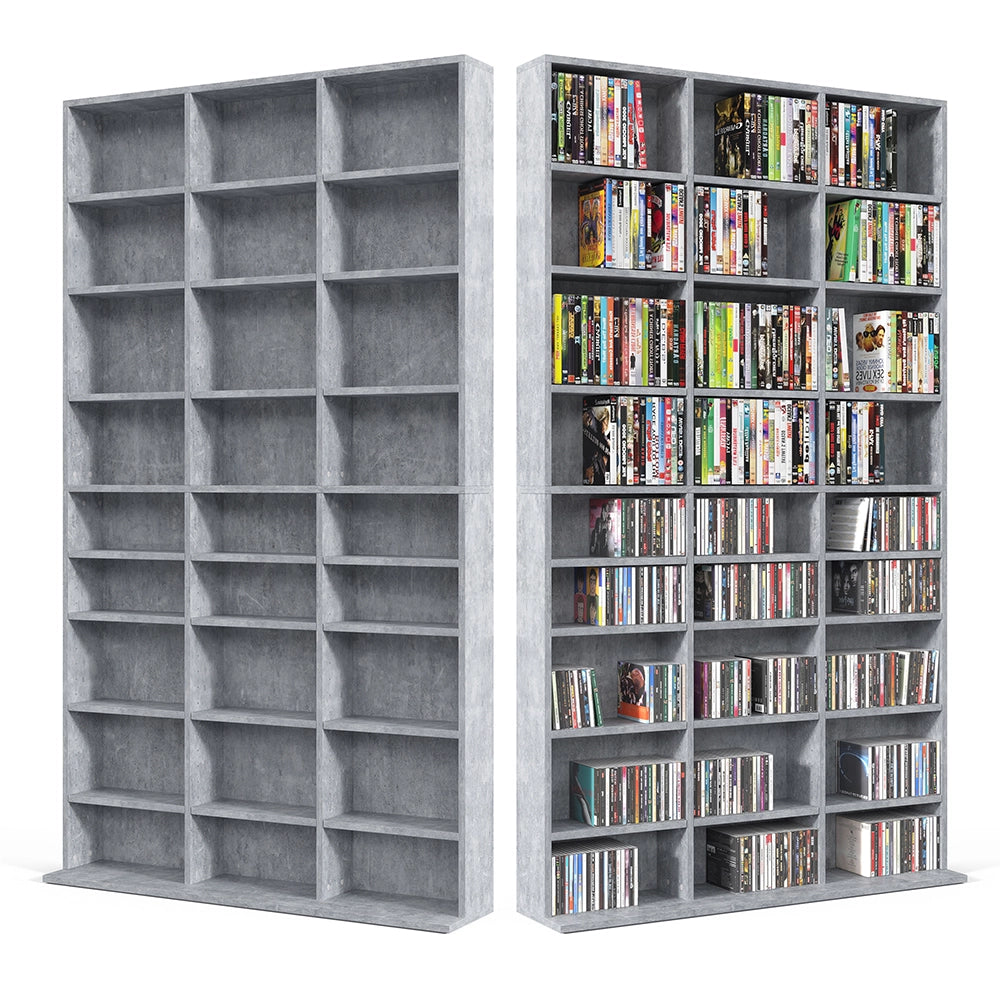 Vicco Scaffale porta cd Calcestruzzo 102 x 178 cm