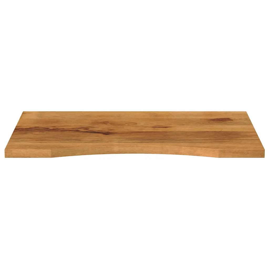Piano Scrivania con Curva 80x60x2,5 cm Massello Grezzo di Mango