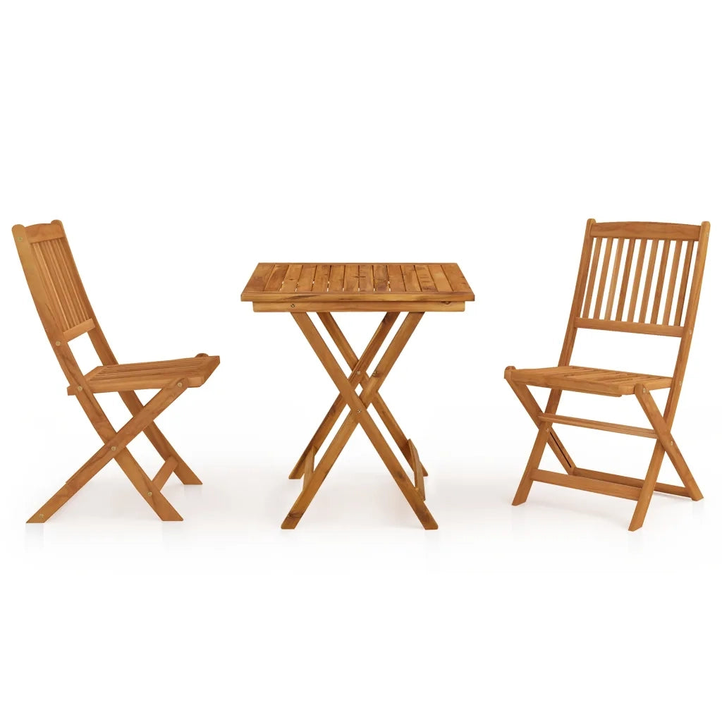 Set da Pranzo da Giardino 3 pz Pieghevole in Massello di Acacia 3058258