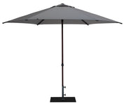 Ombrellone da Giardino Ø3 m Palo Ø38 mm in Alluminio Effetto Legno Tessuto Olefin Trend Wood Grigio
