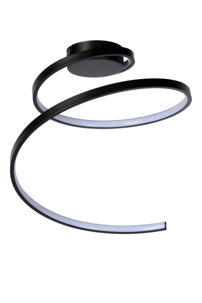 Plafoniera LED a spirale nera Lucide Maxence 24W 3000K