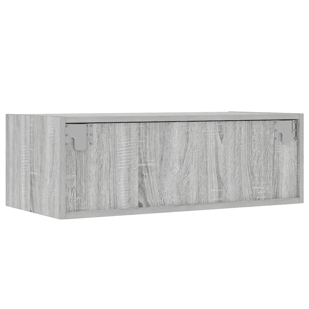 Mobile Porta TV con Luci LED Grigio Sonoma 75x35,5x25 cm 860234