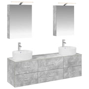 Set di mobili per il bagno 5 pcs Grigio Cemento 3406874