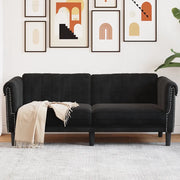 Divano a 2 Posti Nero in Vellutocod mxl 91466