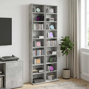 Mobile per CD 2 pz Grigio Cemento 33 x 23,5 x 175 cm 8012649