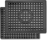 Mattonelle per doccetta - Mattonelle per doccetta per cucina - 30 x 25 cm - Asciugamano per doccetta - Protezione rettangolare per doccetta - per il fondo della doccetta, asciugamano per doccetta facile da rimuovere - 2 pezzi - Nero