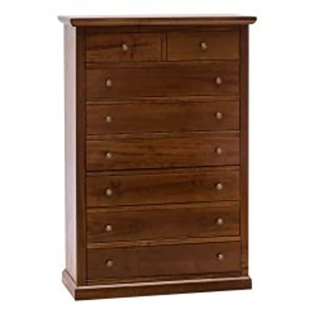 cassettiera settimino in legno 6 + 2 cassetti noce stile Bassano