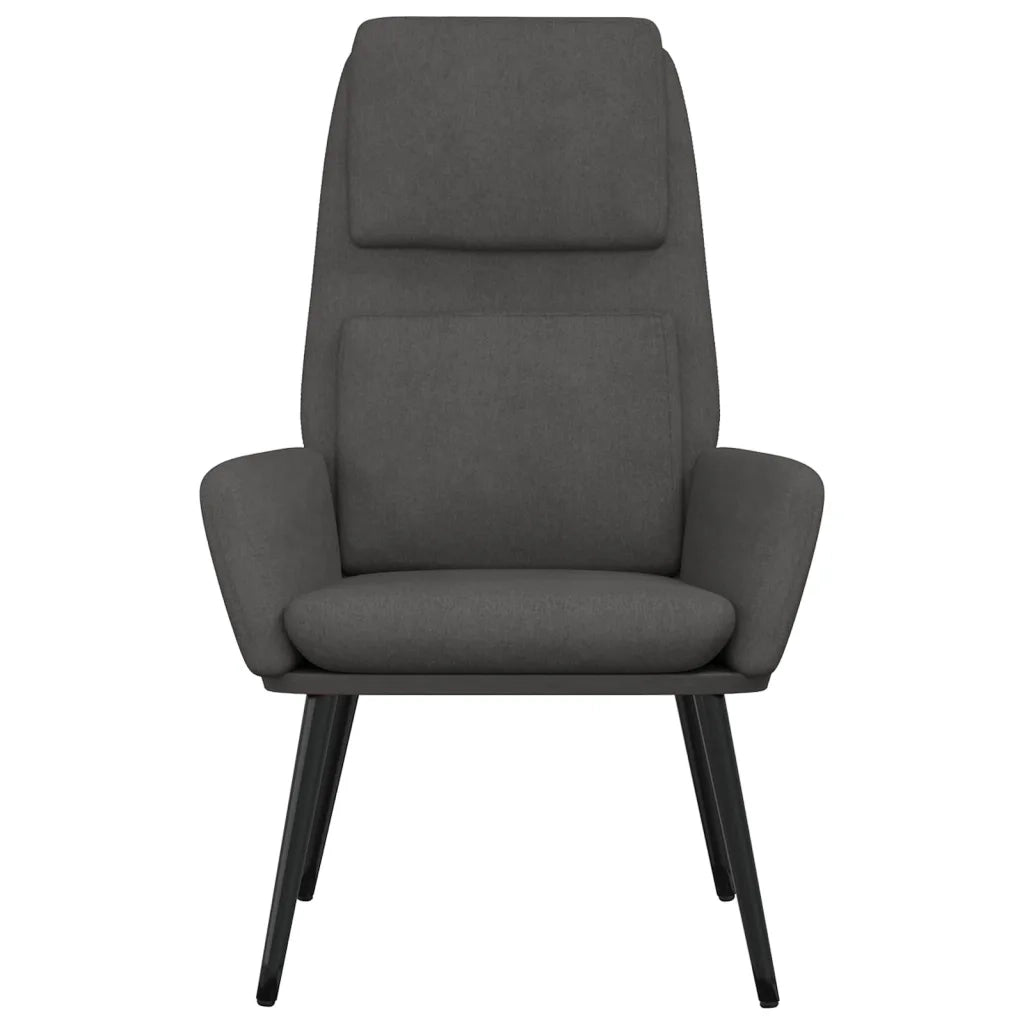 Poltrona | Sedia Relax Grigio Scuro in Tessuto