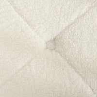 Pouf Contenitore Imbottito Tessuto Teddy 39x39x39 cm Crema