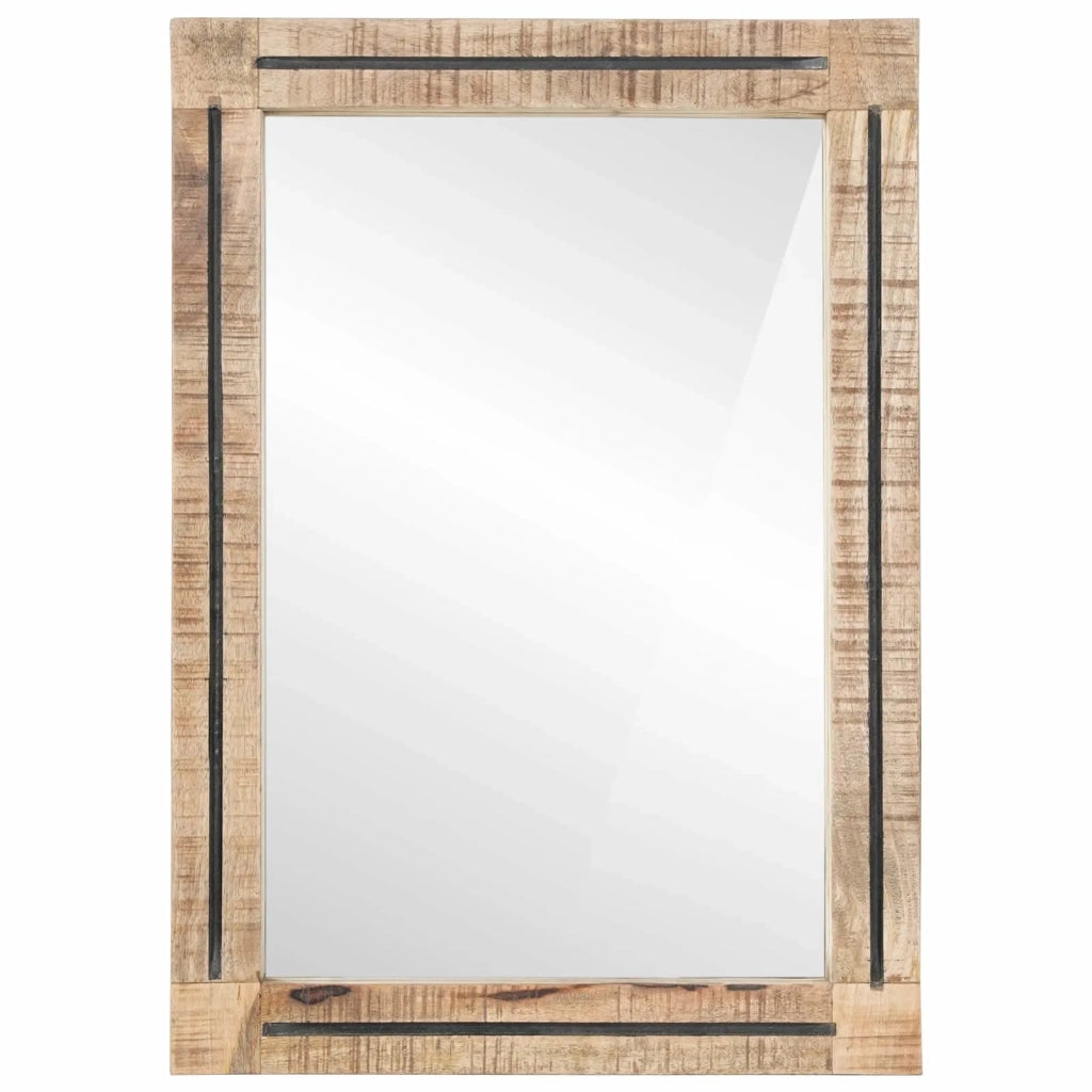 Specchio Montaggio a parete Marrone e Nero 70 x 50 x 3 cm Vetro 4018875