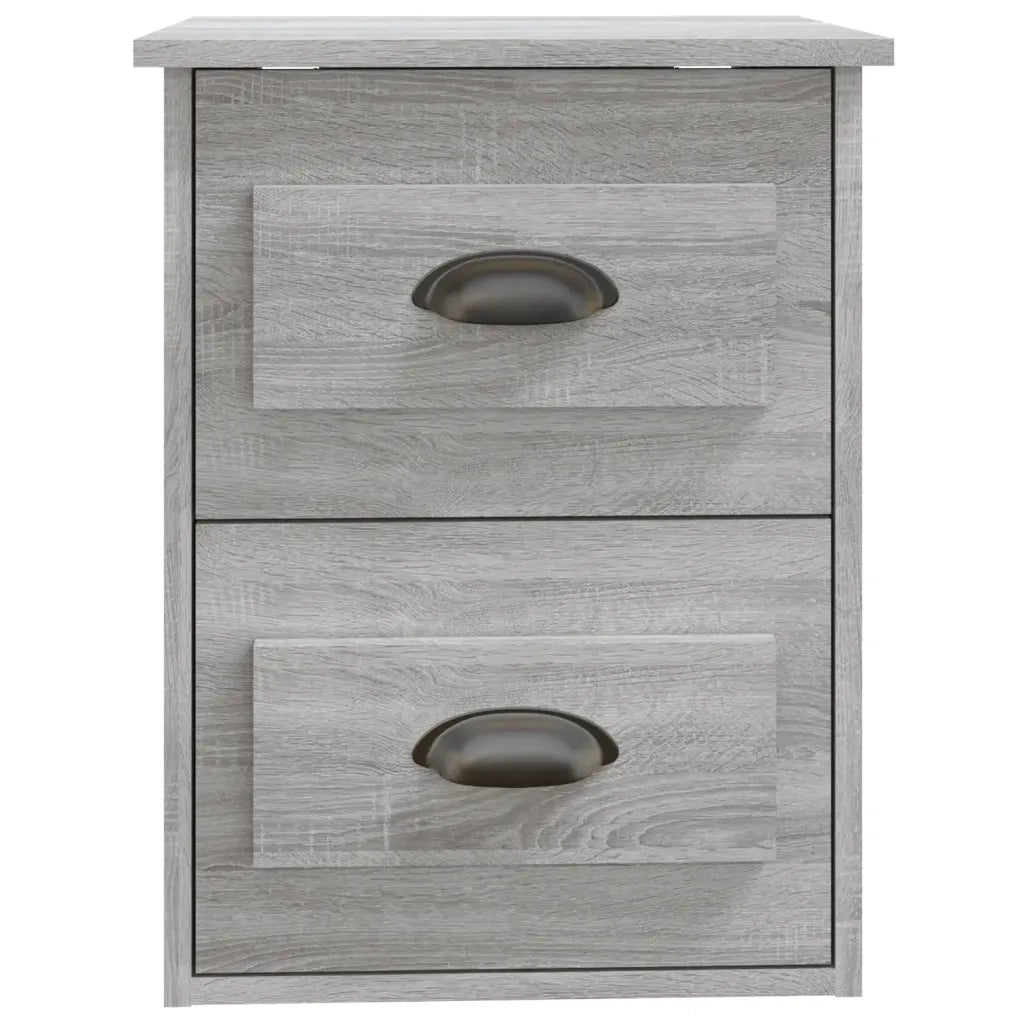 Comodino | Armadio da Notte | Mobiletto da notte a Parete Grigio Sonoma 41,5x36x53 cm