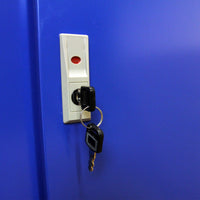 MonsterShop Armadio Porta Tabacchi Bianco e Blu - 158x102x40 cm