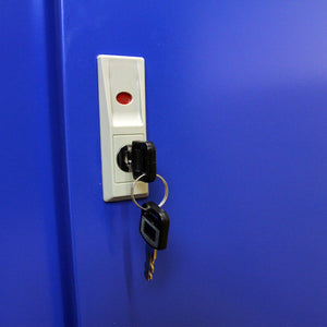 MonsterShop Armadio Porta Tabacchi Bianco e Blu - 158x102x40 cm