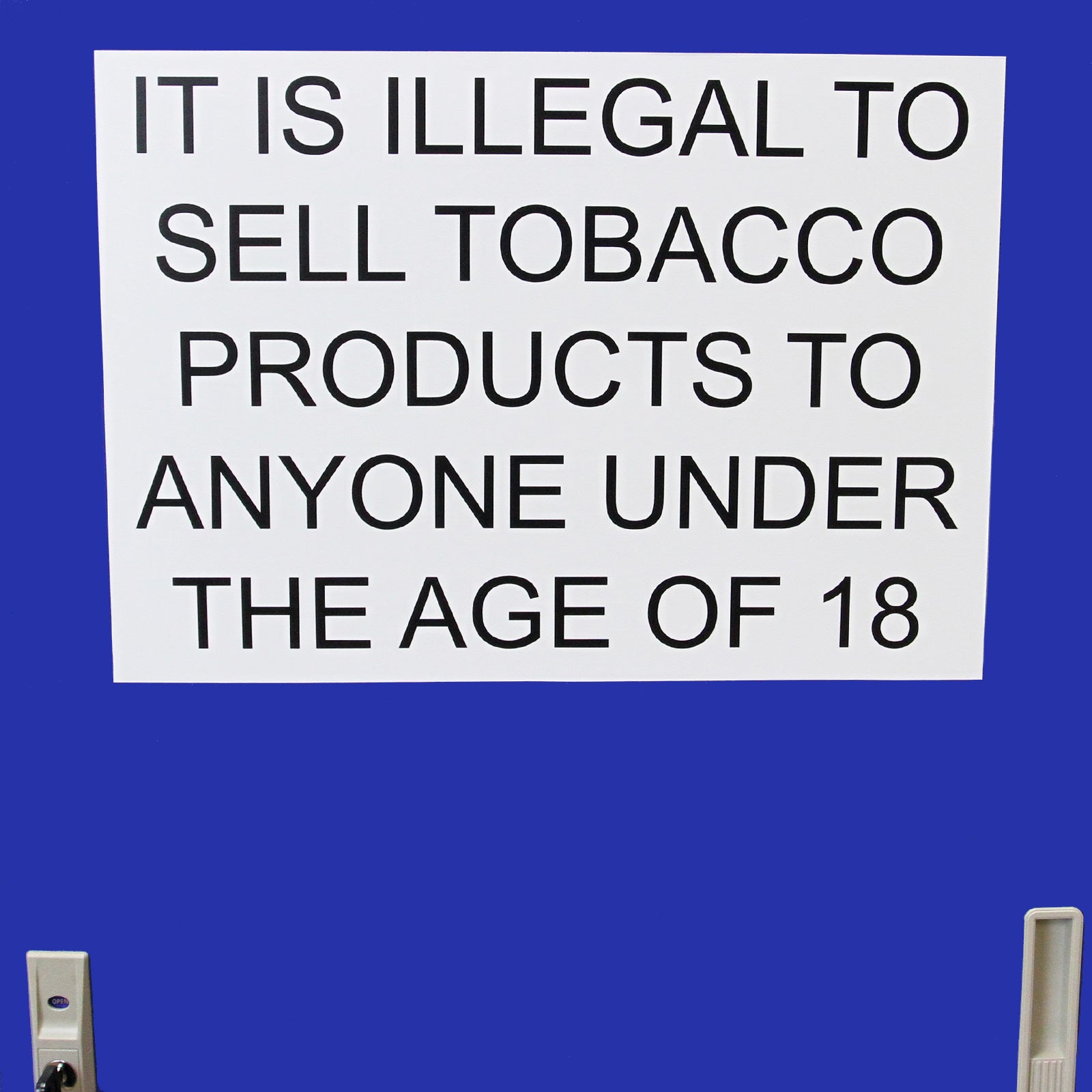 MonsterShop Armadio Porta Tabacchi Bianco e Blu - 158x102x40 cm