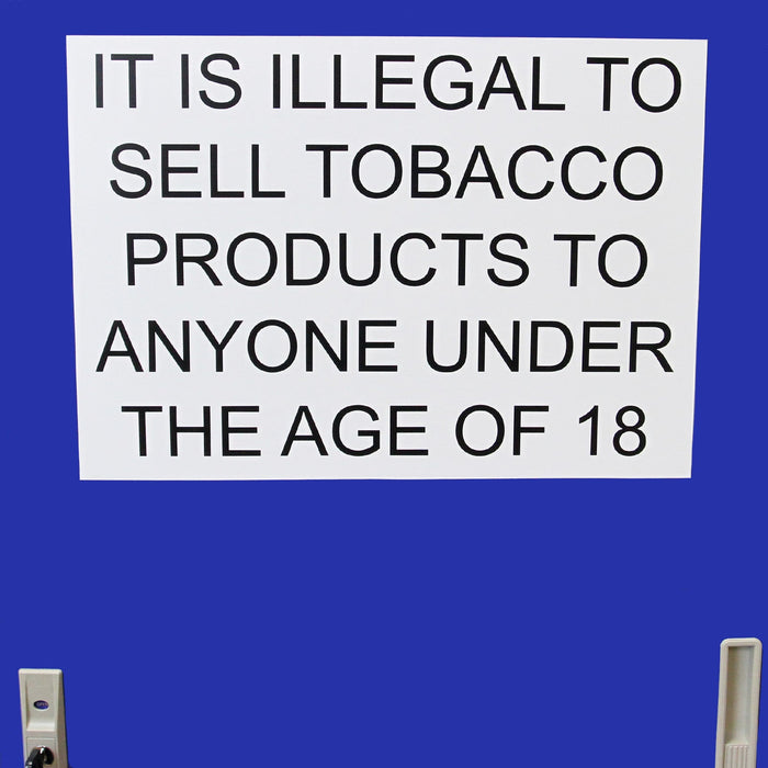 MonsterShop Armadio Porta Tabacchi Bianco e Blu - 158x102x40 cm