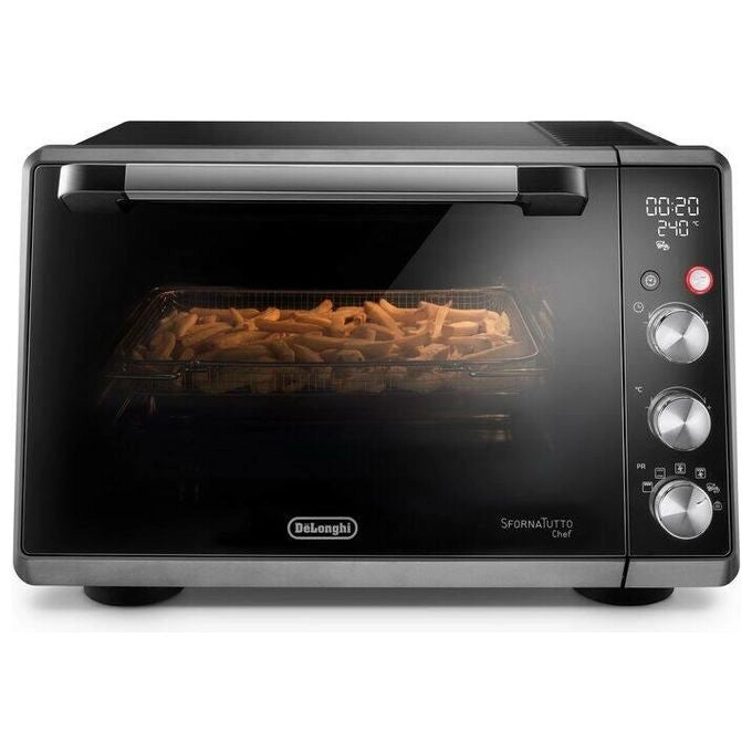 De'Longhi DO34326 Sfornatutto Forno Elettrico Ventilato con Grill 34 L 2000 W Timer Digitale LED (34x52.5x46.5 cm) colore Nero Titanio