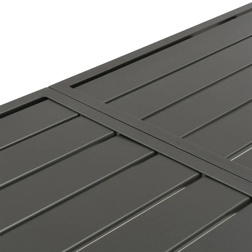 Tavolo da Giardino Grigio Scuro 180x83x72 cm in Acciaio cod mxl 58421