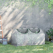Mini serra da giardino bianca 120 x 60 x 60 cm con finestre