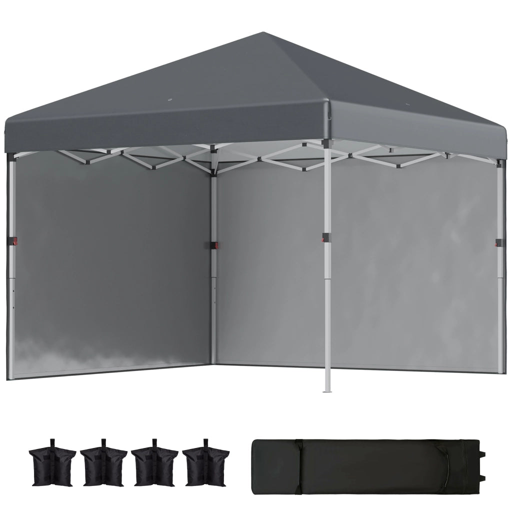Tenda da giardino pieghevole 3x3 m ¨C Minimal ¨C grigio scuro
