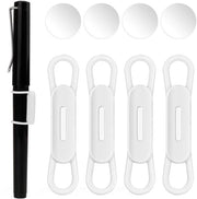4-pack di supporti magnetici per penne, supporto magnetico per matite in silicone, clip per penne, supporto portatile per penne, magnetico per scrivania, frigorifero, lavagne bianche, ufficio (bianco)