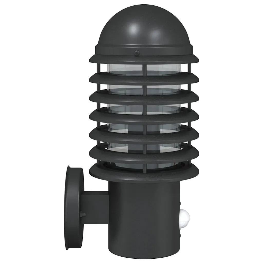 Applique da Esterno con Sensore Nera in Acciaio Inossidabile CFW8683830