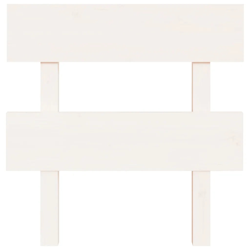 Testiera per Letto Bianca 103,5x3x81 cm Legno Massello di Pino 819056