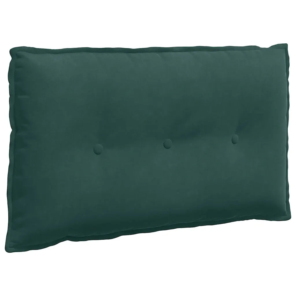 Cuscino per Schiena | Cuscino dorsale Verde Scuro 80 x 50 cm Tessuto in Cords
