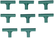 Connettore a T 8 pezzi - Supporto per piante da giardino - 16 mm Planksteun - Supporto per piante in plastica - Connettore a tre vie - Peso 186 g