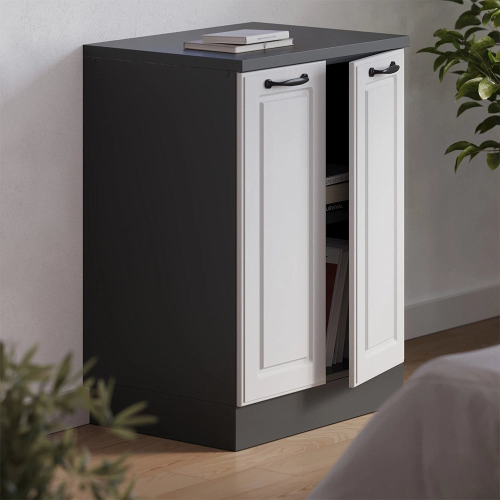 Mobile per mansarda Rion Bianco rustico/Antracite 60 x 83.8 cm senza inclinazione con 2 ante Vicco