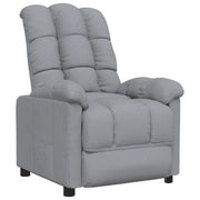 Poltrona | Sedia Relax Reclinabile in Tessuto Grigio Chiaro