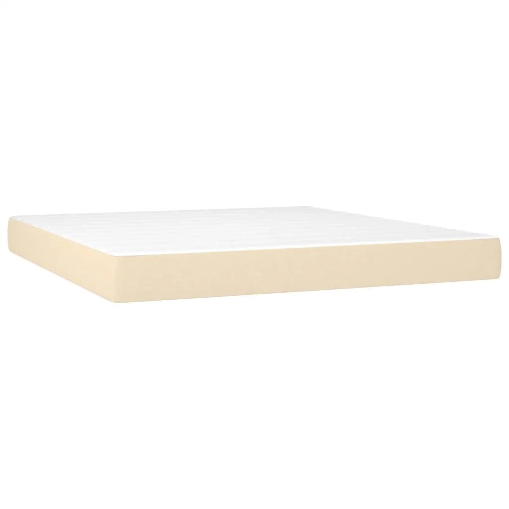Giroletto a Molle con Materasso Crema 180x200 cm in Tessuto 3132174