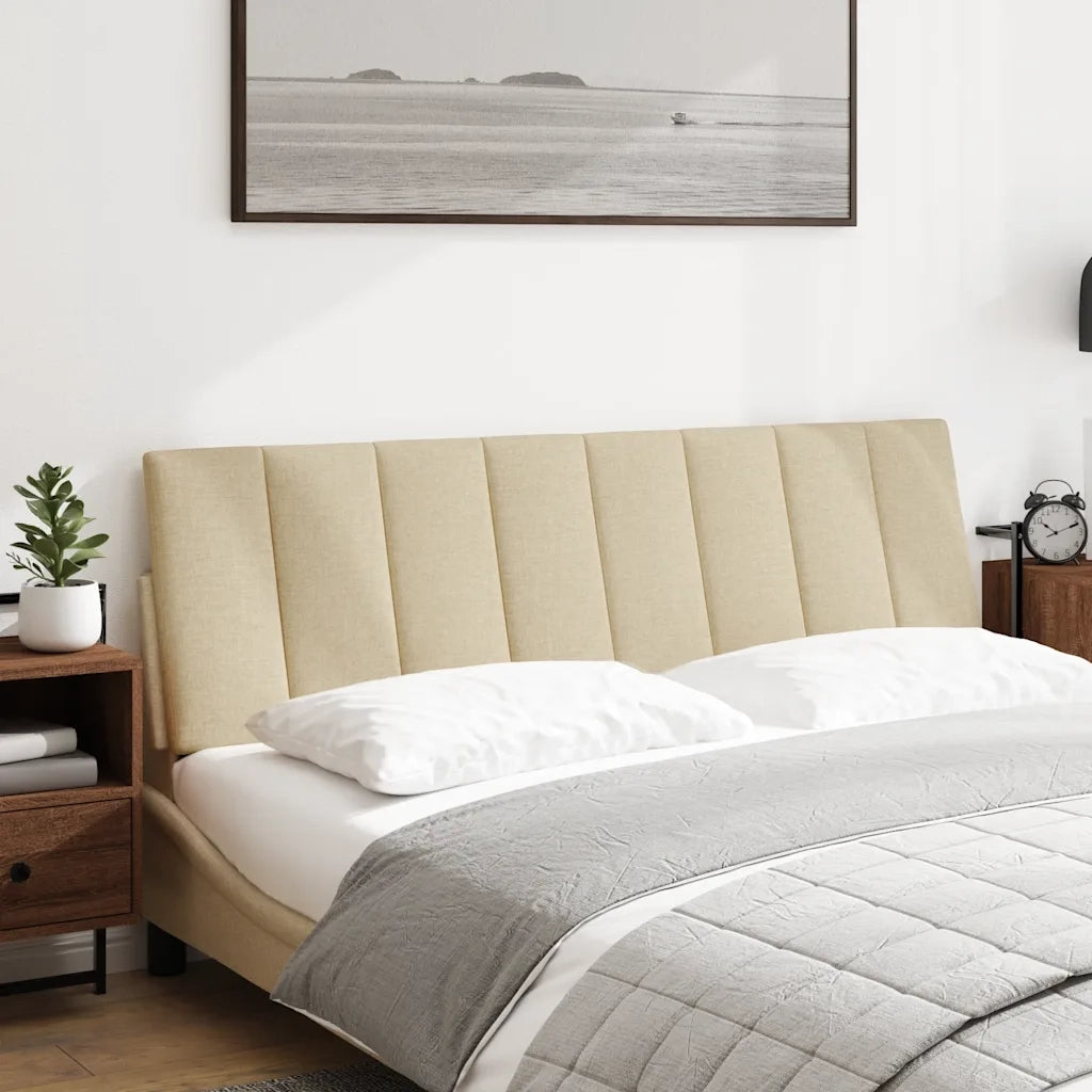 vidaXL Cuscino Testiera Crema 160 cm in Tessuto