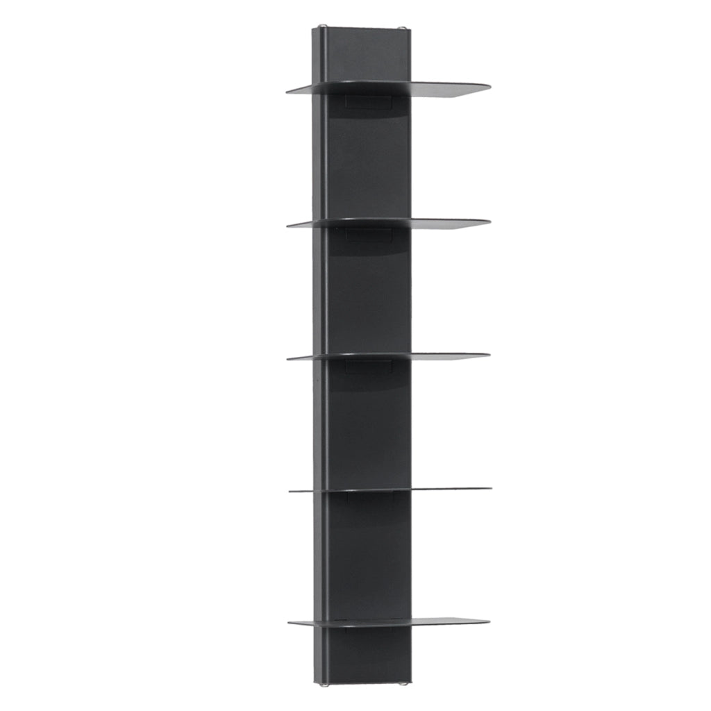 ALUBOX DEMETRA Libreria Da Parete In Alluminio E Lamiera Zincata 83,5X23X21 Cm Libreria Sospesa 6,6 Kg Con 5 Mensole Libri 17x23 Cm Libreria Salvaspazio Con Inserti A L E Attrezzatura COLORE: ANTRACITE